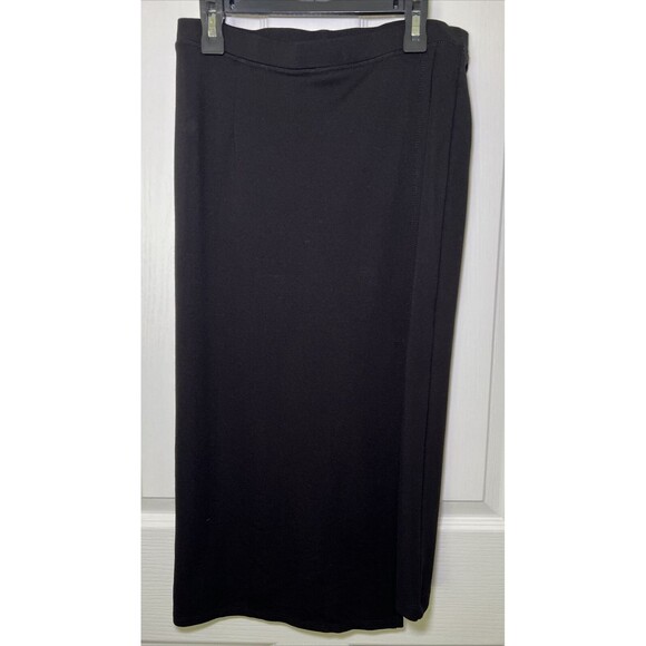 Betabrand The Sassiest Pants Small Petite Black Skirt Panel Overlay Stretch - Picture 2 of 10